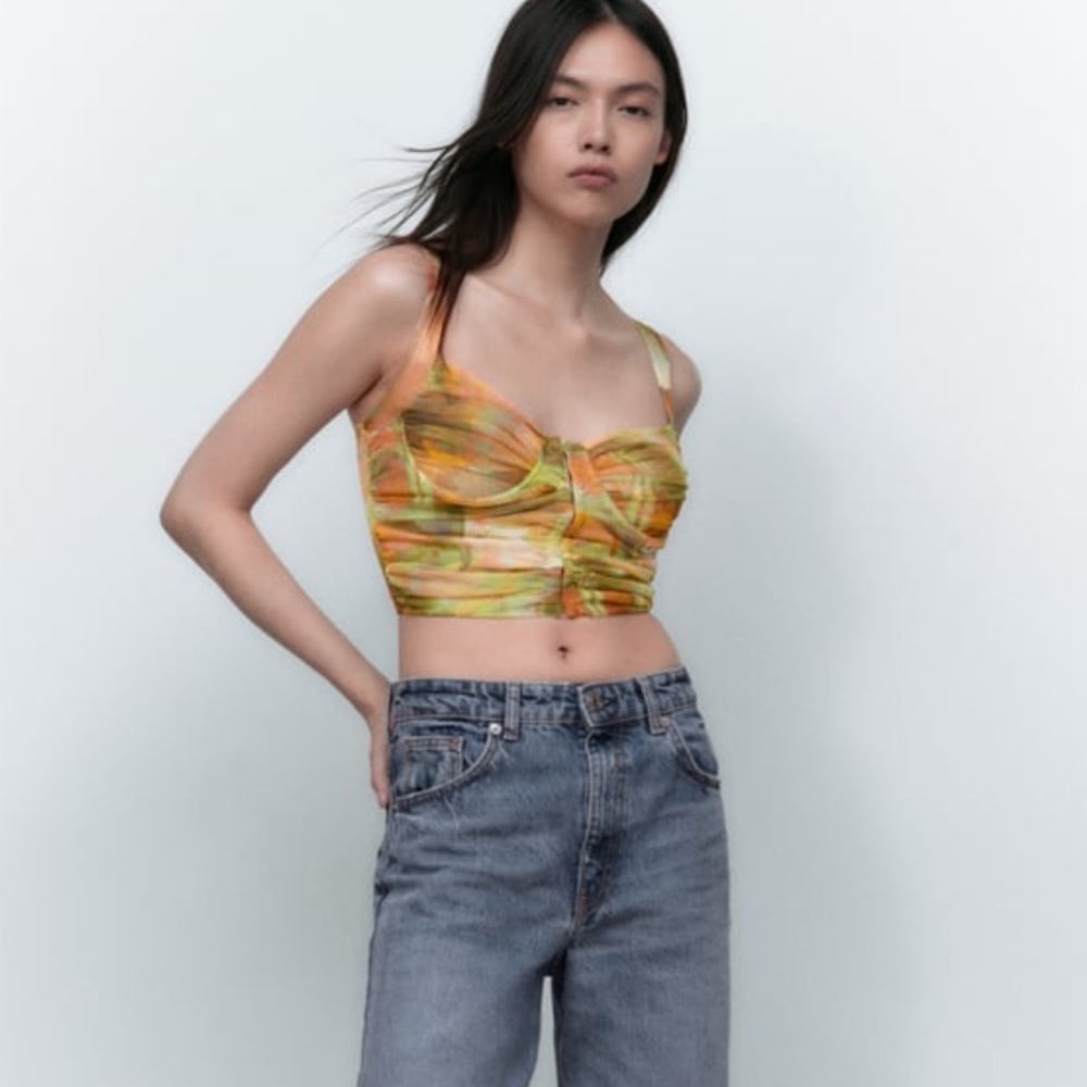 Zara Tule Corset Top Medium